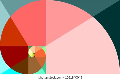 Golden Spiral In Various Colors