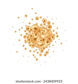 
Golden splash from balls. Design element.