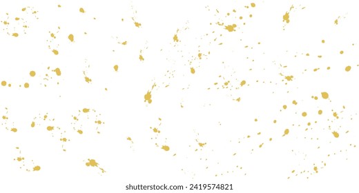 Golden splashes effect vector elements design isolated transparent background