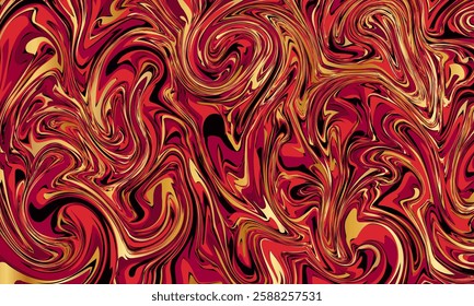 Golden splashes layered over a liquid marble-inspired abstract background.