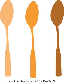 Golden Spoon Cutlery Collection Vector