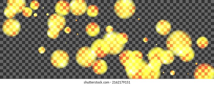 Golden Spot Background Transparent Vector. Flare Xmas Design. Stardust Template. Gold Dot Explosion Texture. Orange Sunshine.