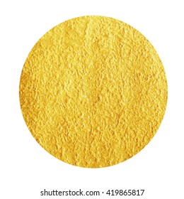 Golden spot. Circle background, texture for design. Vector golden splash.