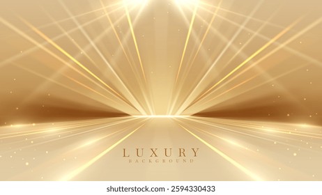 Golden spotlight on a luxurious cream background.