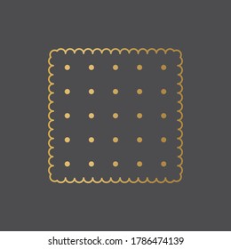 goldene quadratische Kekse - Vektorgrafik