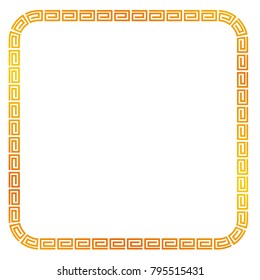 Golden Square Frame for Certificate, Placard Go Xi Fat Cai, Imlek Moment or other China Related