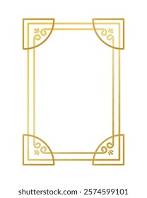 golden square frame isolated design