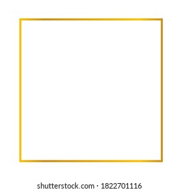 Golden Square Frame Isolated On White Stock Vector (Royalty Free ...