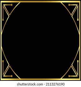Goldener quadratischer Rahmen auf weißem Hintergrund. Perfektes Design für Headline, Logo und Verkaufsbanner. Vektorgrafik