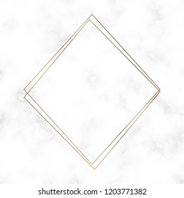 Golden square frame template vector