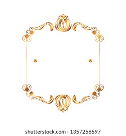 golden square label victorian style