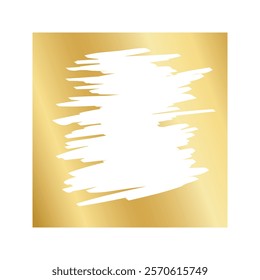 Golden square scratch card surface with scraped texture. Shiny gold scratchcard, lotto winner, money prize or sale coupon template isolated on white background. Vector illustration.