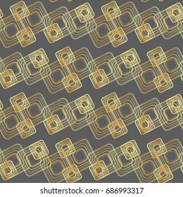Golden square seamless pattern. Golden square background