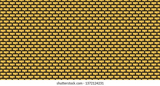 Golden squares points. Abstract geometric seamless pattern .Vector illustration.