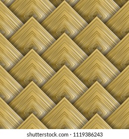 Golden squares scaly seamless pattern.