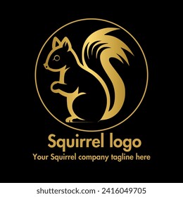 Golden squirrel logo squirrel logo golden logo company logo