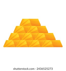 Golden stack bars icon cartoon vector. Card festival celebration. Lunar treasure