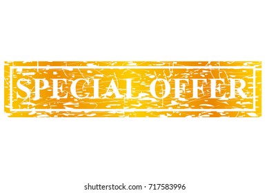 Golden Stamp Effect : Special Offer, Isolated on White
