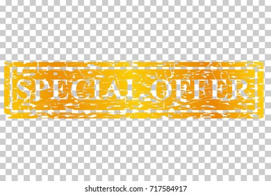 Golden Stamp Effect : Special Offer, at Transparent Effect Background

