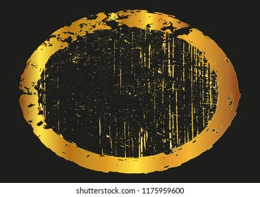 Golden stamp in grunge style.Vector grunge stamp.