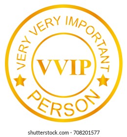 Golden. Stamp : VIP (Very Important Person)