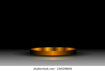 golden stand in the studio room