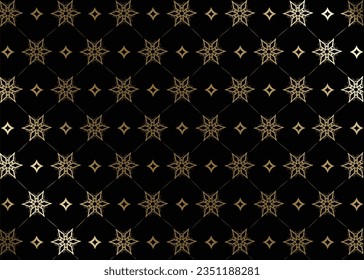 Golden star. Abstract simple. Abstract geometric pattern, Luxury ornament template. background pattern decoration for printing, Tender design for gift wrappers, wallpaper, wrapping paper