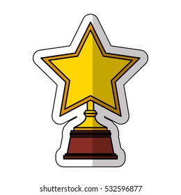 golden star award icon vector illustration design