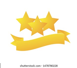 Golden star award or prize vector design.