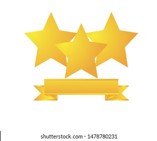Golden star award or prize vector design.