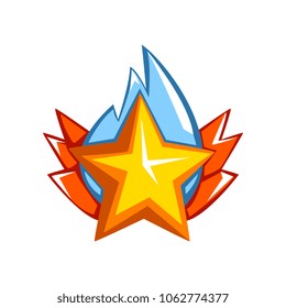 Golden star award vector Illustration on a white background