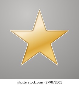 golden star background cut out in grey paper