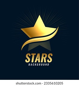 diseño de fondo estrella dorada brillan como un vector superestrella