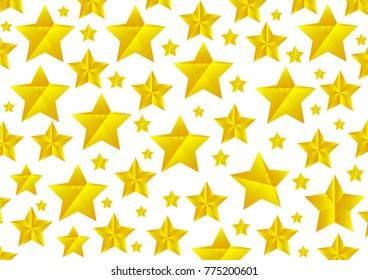 Golden Star Background Pattern. - Illustration,Award, Wallpaper ,Card. Vector , Christmas Decoration, Glitter
