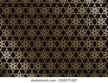 Golden star background. Tender design for gift wrappers, wallpaper, wrapping paper, Fabric