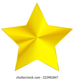Golden star with conical gradient