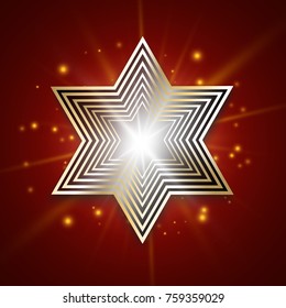 Golden star of David