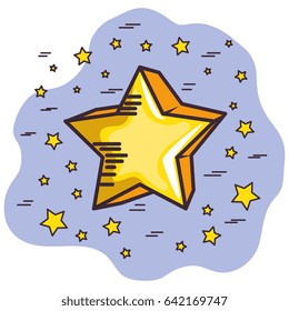 Golden star design