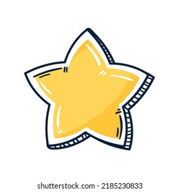 golden star doodle style icon