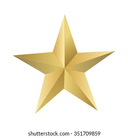 Golden star elegant, vector illustrator.