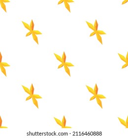 Golden star with five points pattern seamless background texture repeat wallpaper geometric vector