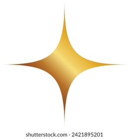 Golden star graphic element. Clean and bright for decorating wallpaper.