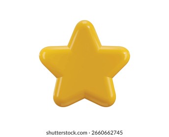 Golden star icon 3d render representing awards, quality rating, achievement badges, and favorite symbols. Ideal for success concepts, ranking systems, product reviews vector illustration