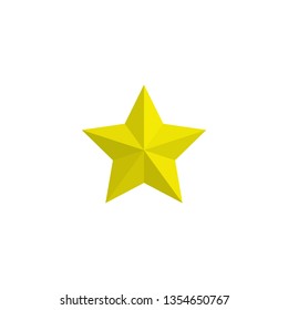 Golden star icon isolated on white background. Vector.