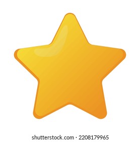 Golden Star Icon On White Background Stock Vector (Royalty Free ...