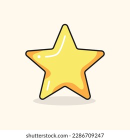 Icono de estrella dorada Ilustración del vector