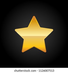 Golden star icon for web and mobile