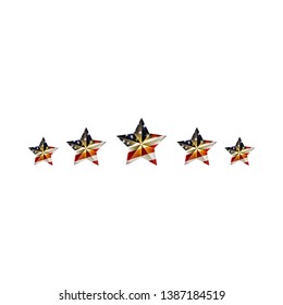 Golden Star. Independence day USA. Star for 4th of July celebration..