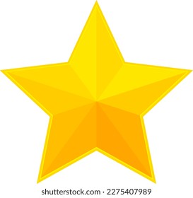 Golden star. Star isolated on transparent background. vector icon.