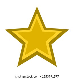 golden star isolated on white background. vector illustration